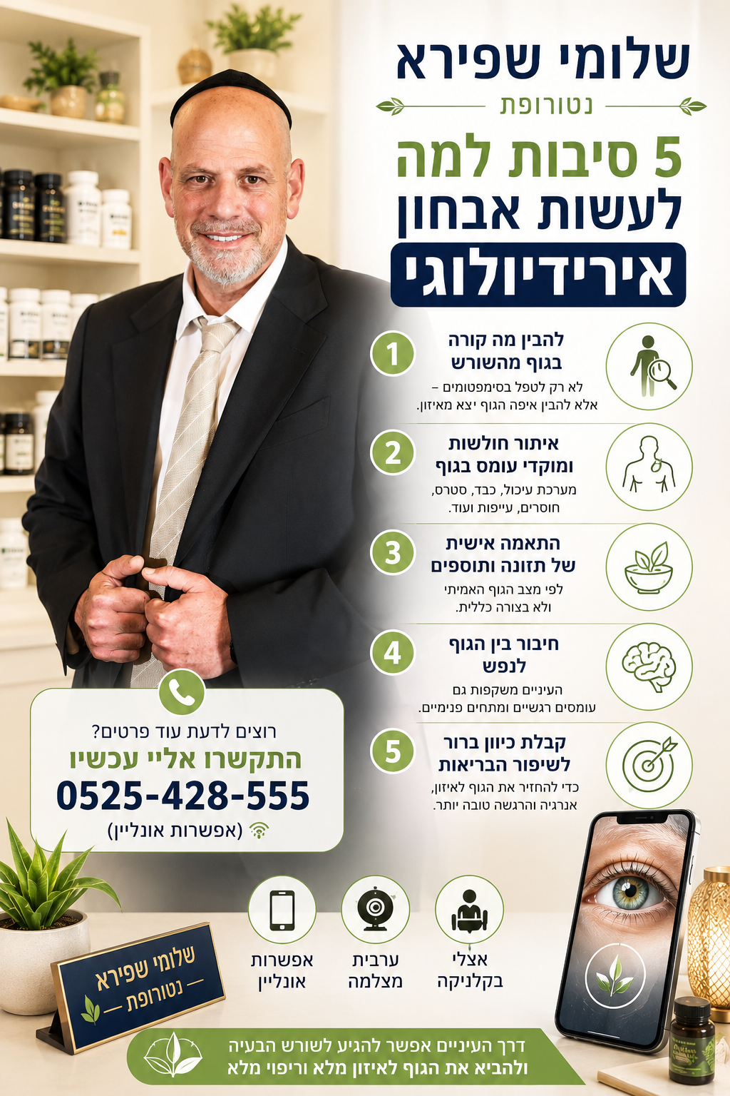 שלומי שפירא, נטורופת ואירידיולוג